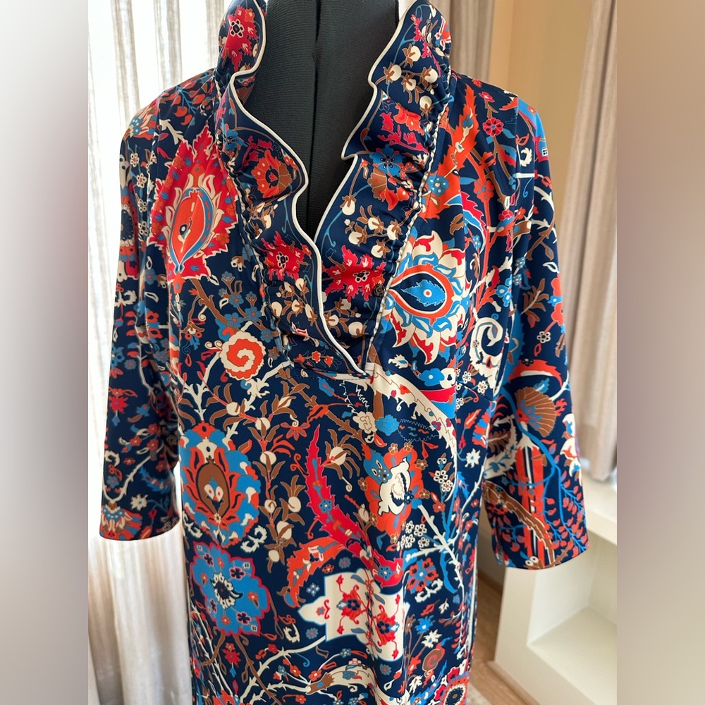 Gretchen Scott Colorful Floral Tunic Dress